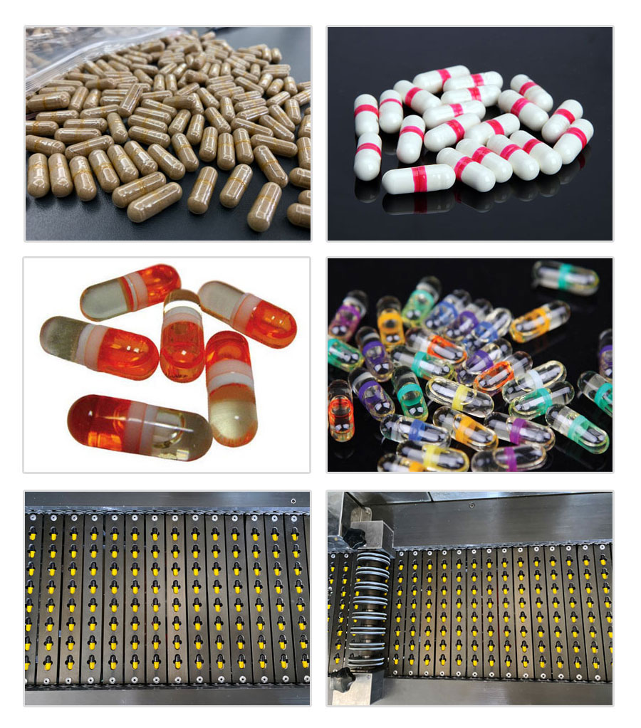 NSF-800/1600/2500型硬(液體)膠囊上膠封口機(jī)樣品